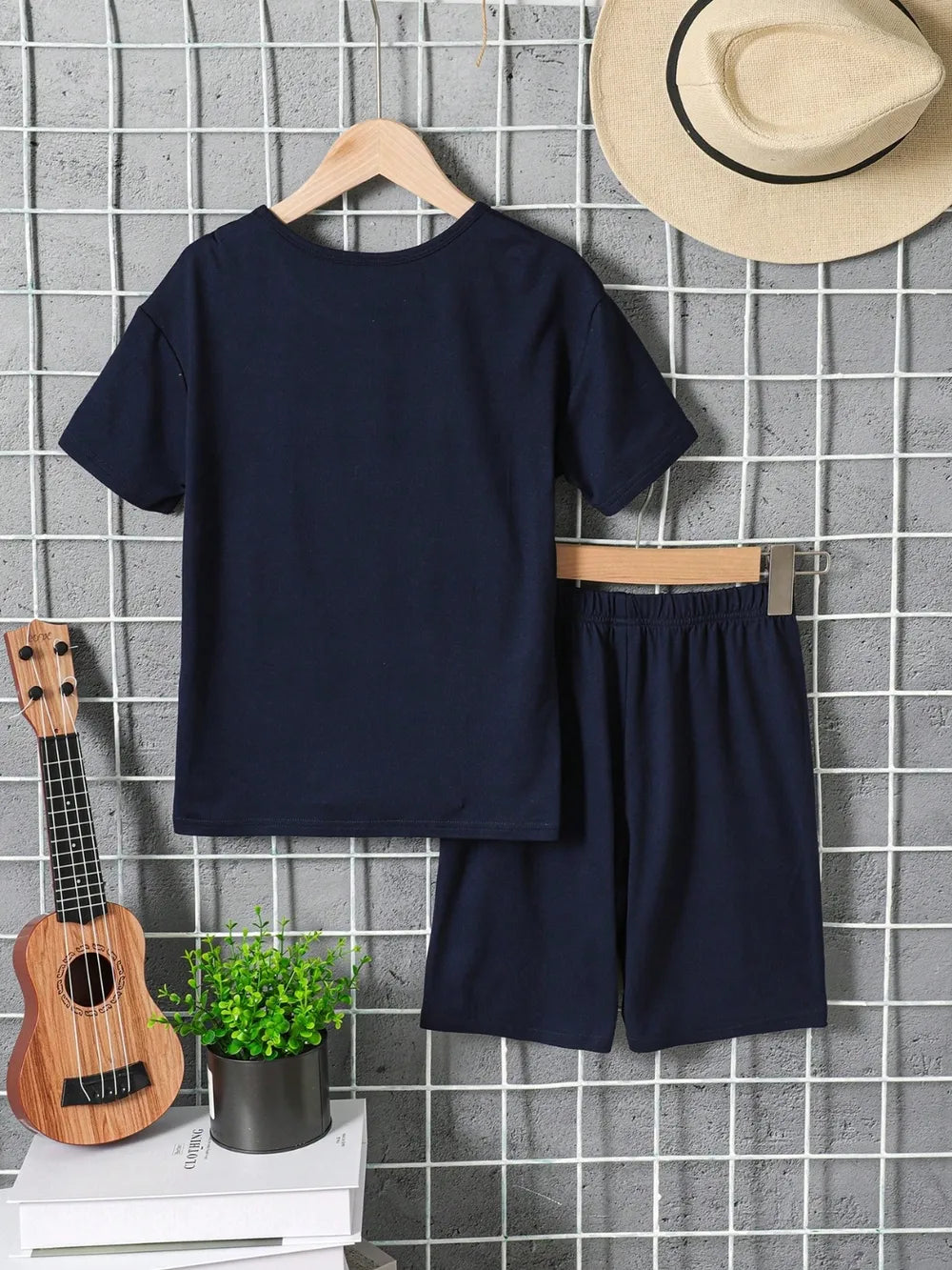 “Black kids graphic tee outfit with matching pants