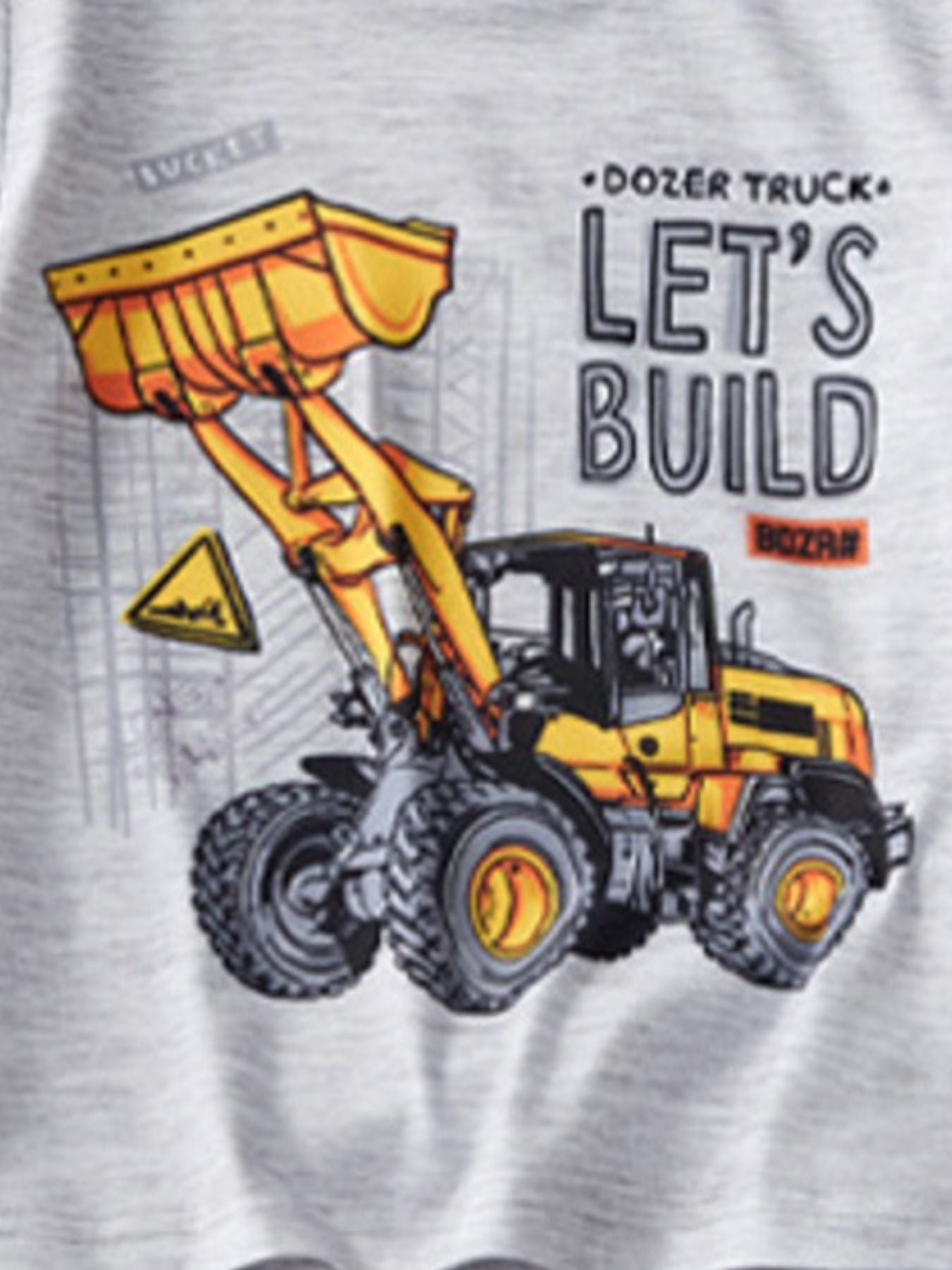 “Toddler boys construction truck shirt and shorts set