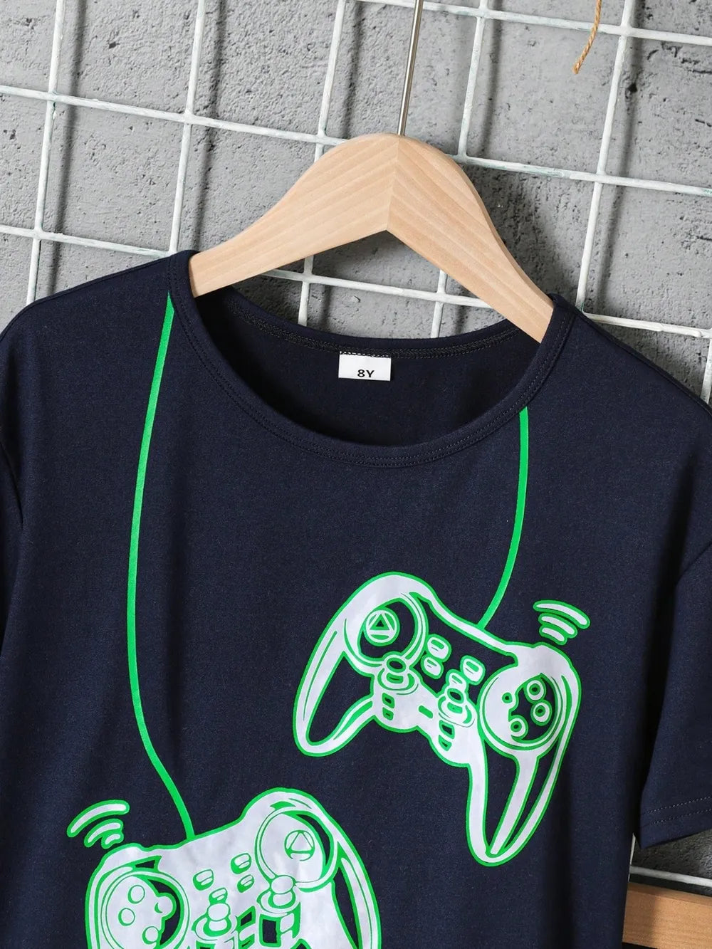 “Children’s graphic shirt and pants set, casual wear”